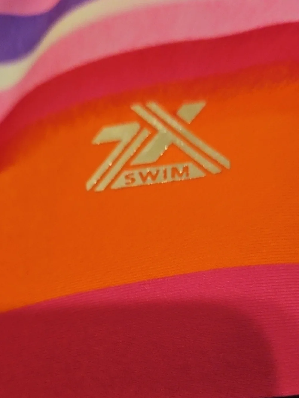ZeroXposur Striped One-Piece Swimsuit in Orange, Pink & Purple - Picture 3 of 12